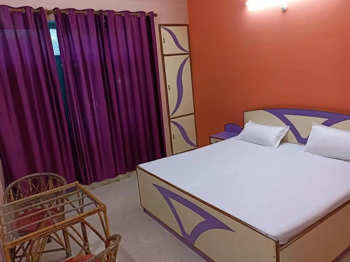 Comfortable yoga accommodation room at Pure Soul Yoga School