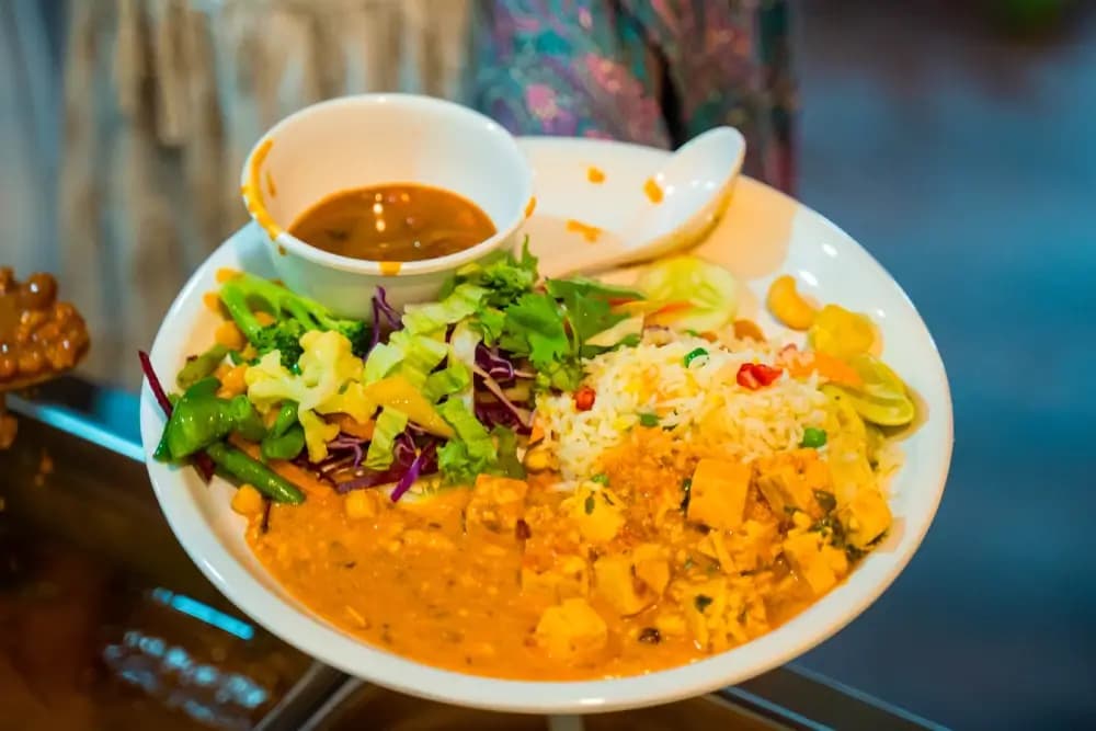 Delicious vegetarian food offered at Pure Soul Yoga School Bali