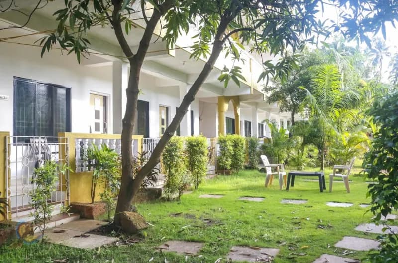 Neat and relaxing retreat room at Pure Soul Yoga School Goa