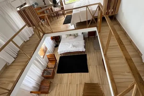 Comfortable yoga accommodation room at Pure Soul Yoga School Kerala