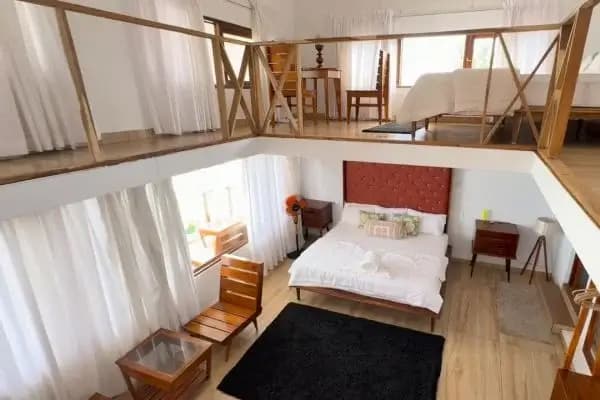 Neat and relaxing retreat room at Pure Soul Yoga School Kerala