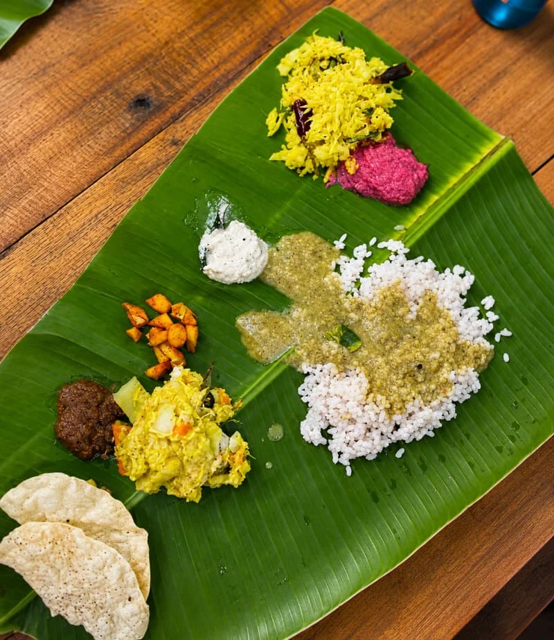 Nutritious vegetarian dish for yoga students in Kerala
