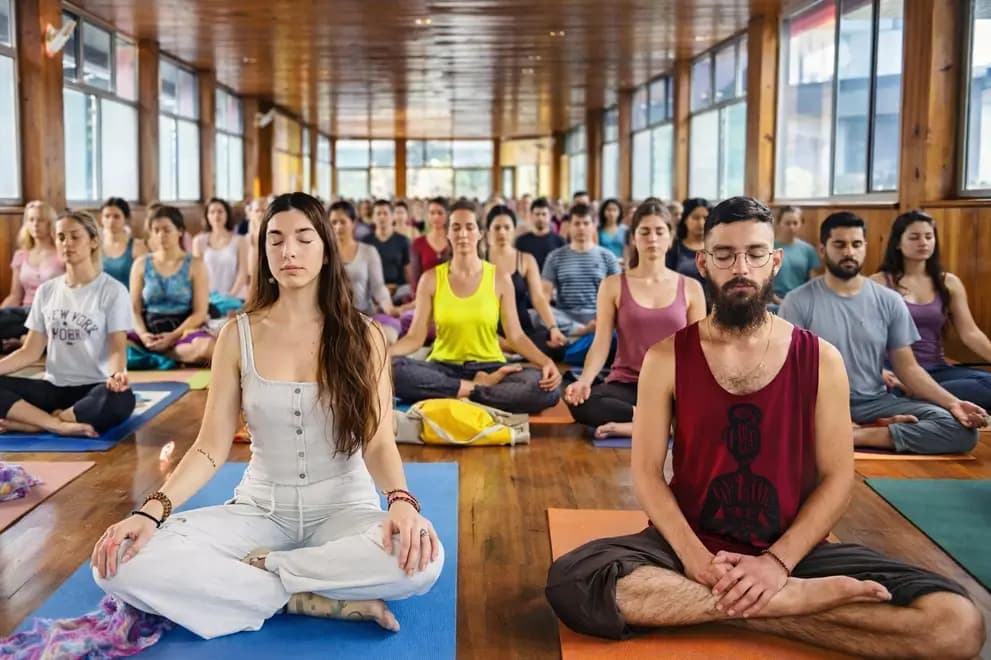Yoga class at Pure Soul Yoga School
