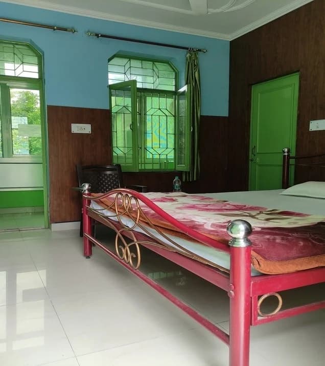 Comfortable yoga accommodation room at Pure Soul Yoga School