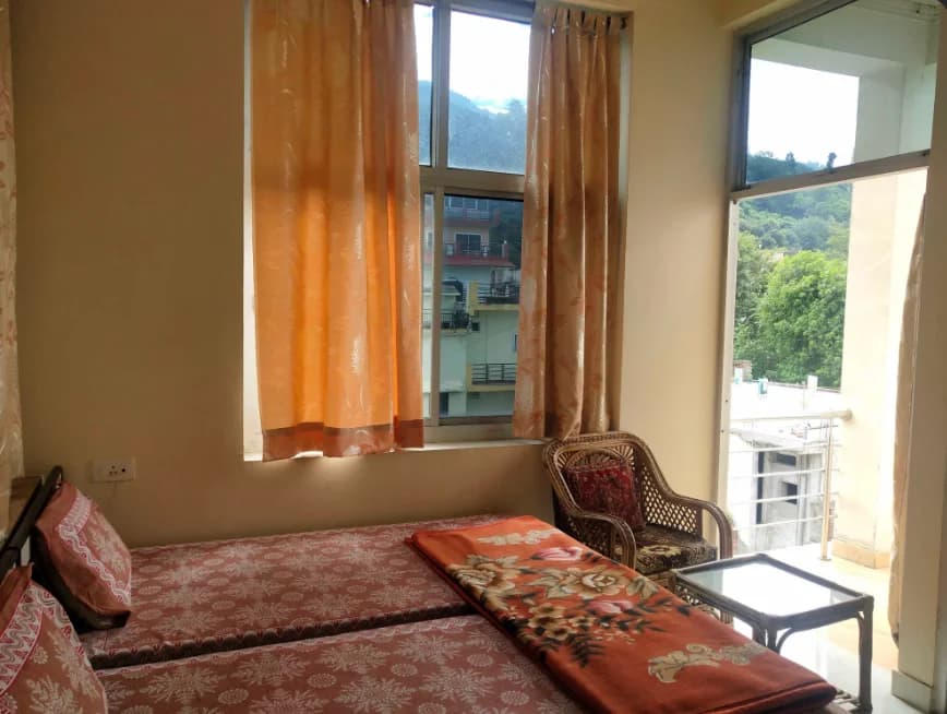 Comfortable yoga accommodation room at Pure Soul Yoga School