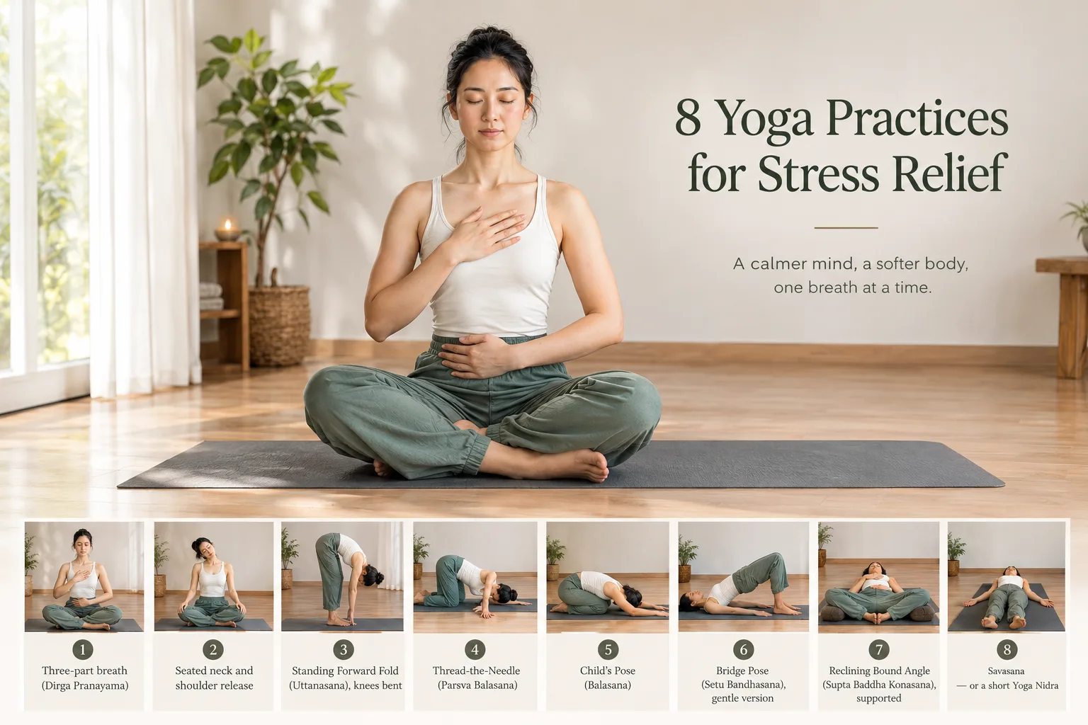 Yoga for Stress Relief: 8 Practices and a 10-Minute Daily Routine